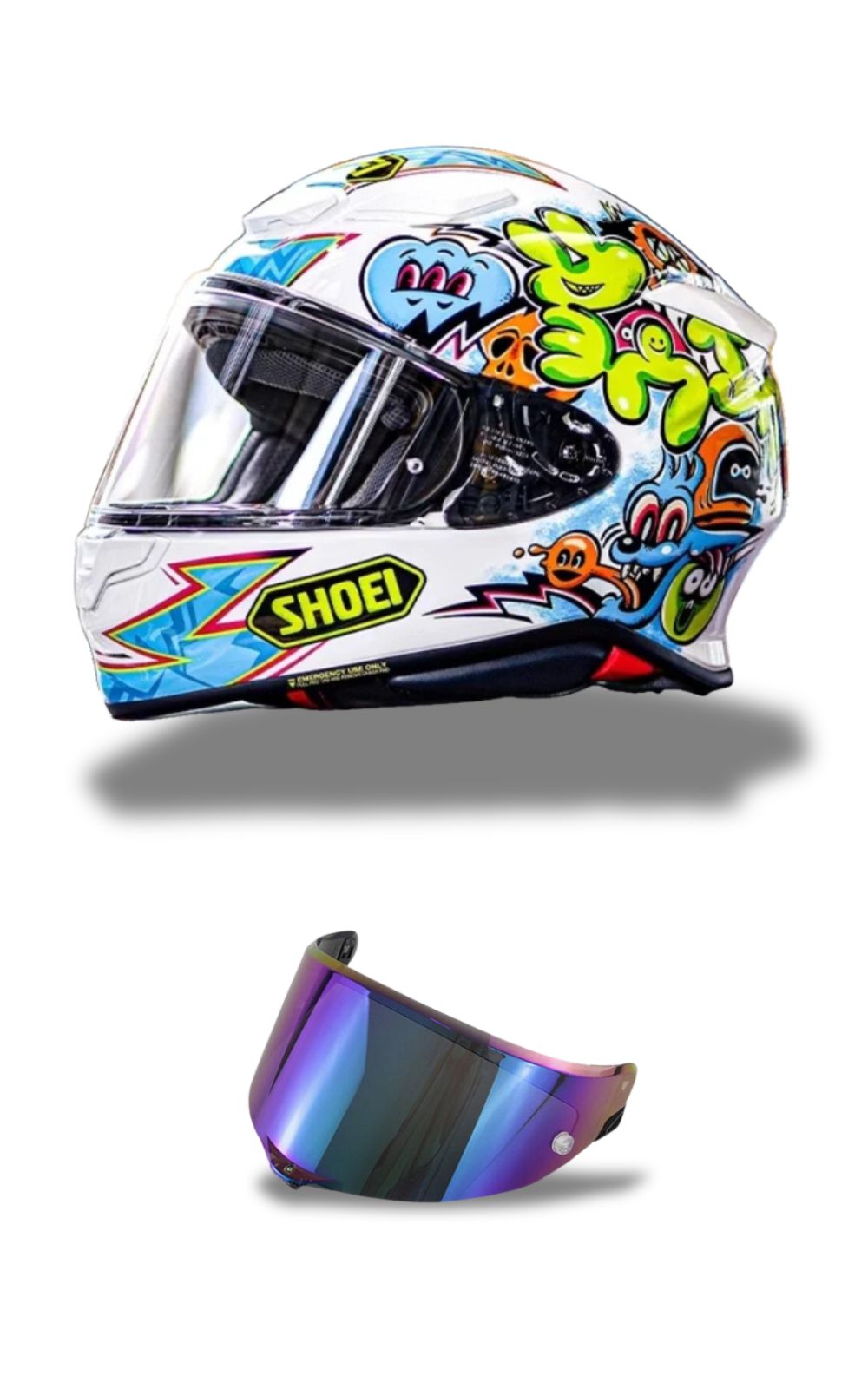 Casque moto intégral Casque Shoei Z8 RF-1400 MURAL et une visière