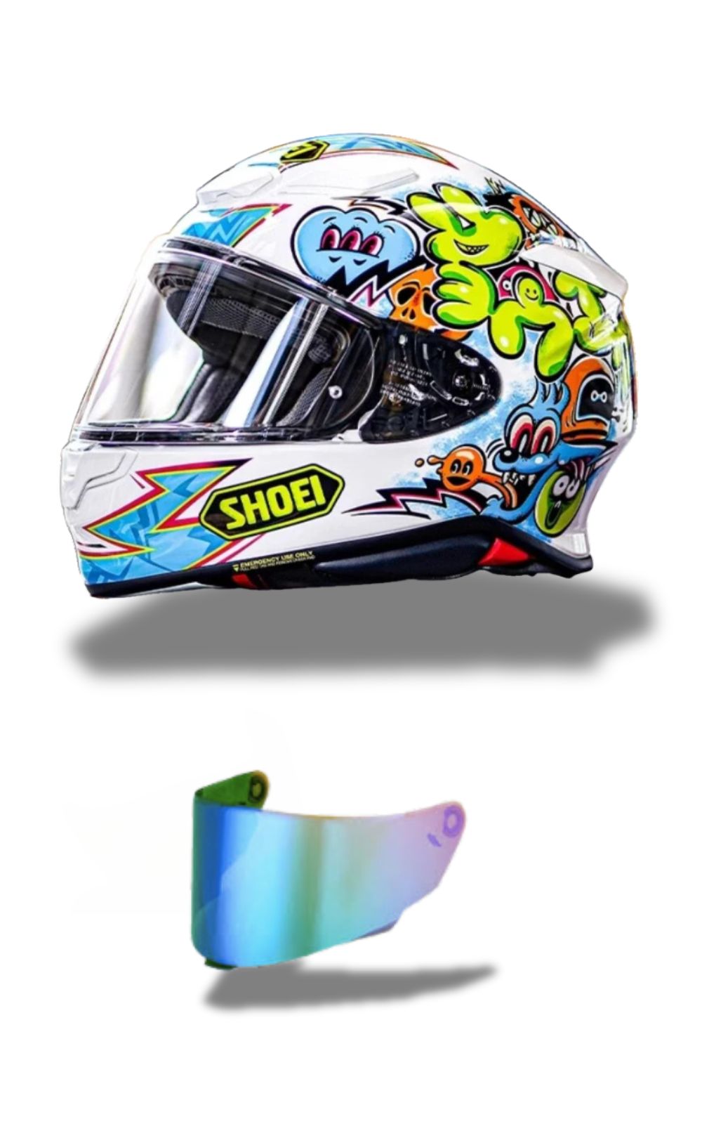 Casque moto intégral Casque Shoei Z8 RF-1400 MURAL et une visière