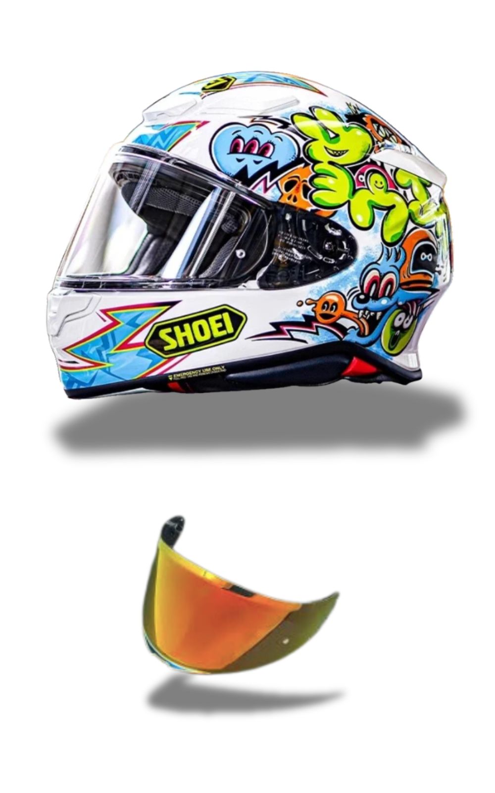 Casque moto intégral Casque Shoei Z8 RF-1400 MURAL et une visière