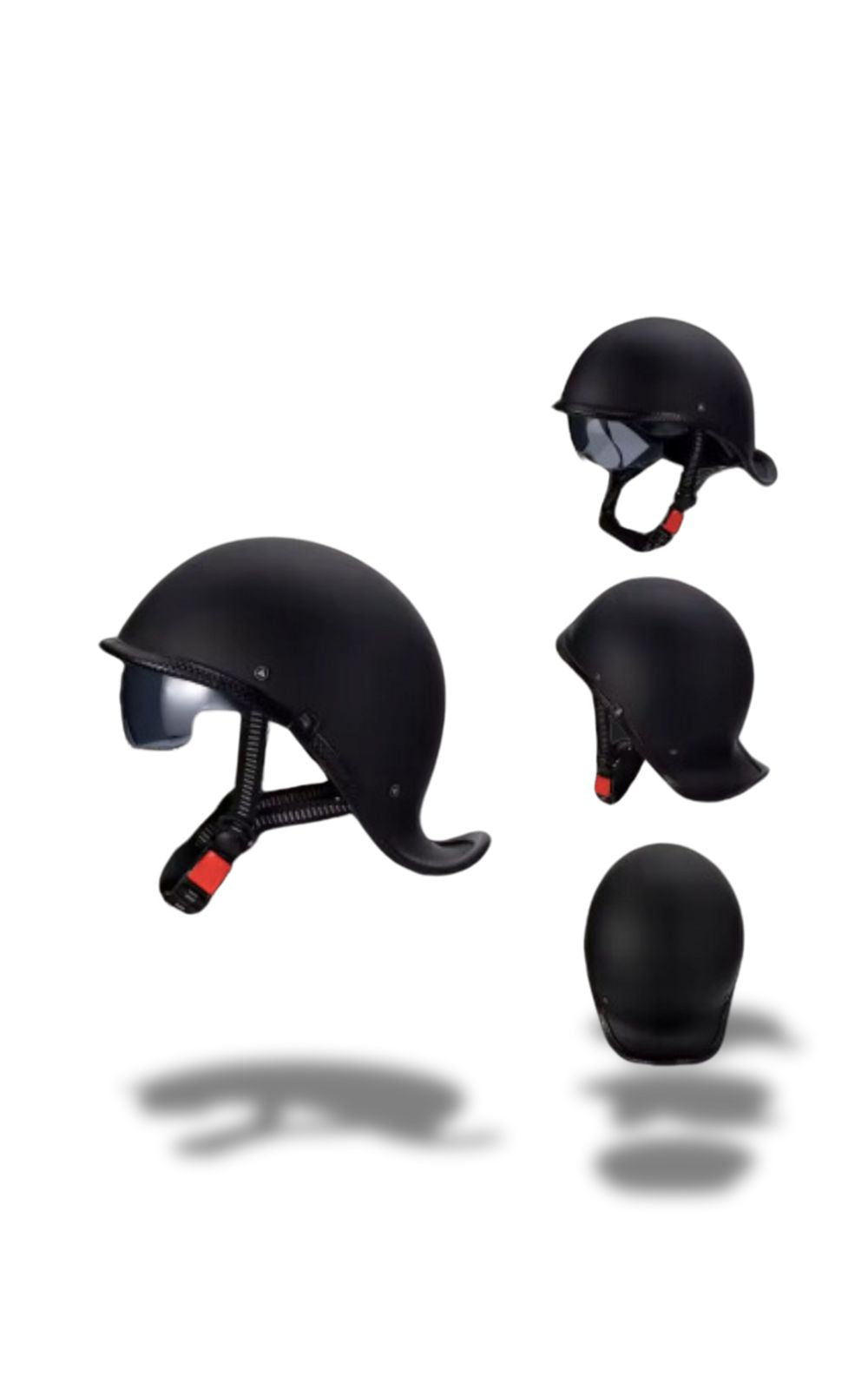 Casque HEROBIKER avec lunettes <br> #CUSTOM #VINTAGE