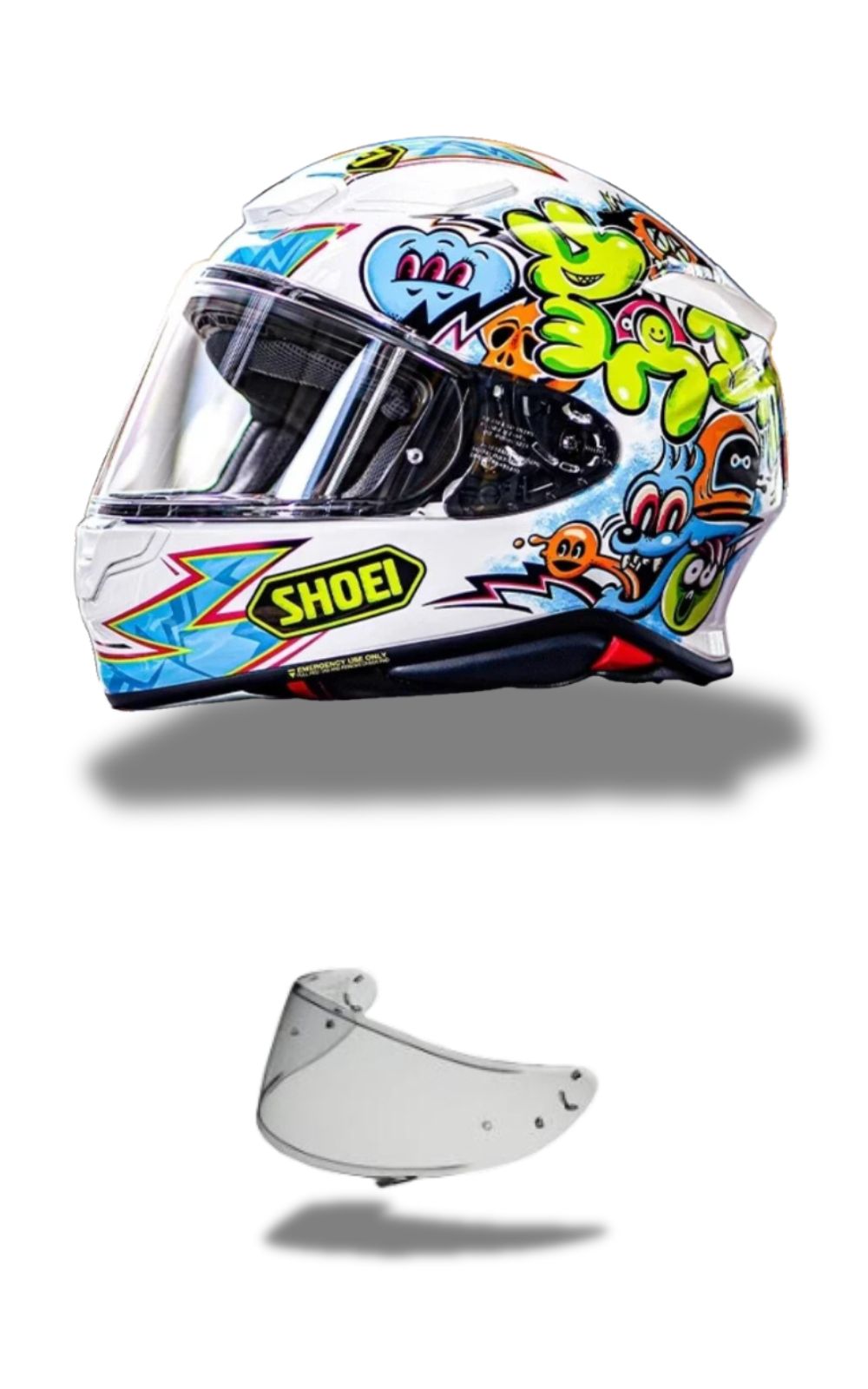 Casque moto intégral Casque Shoei Z8 RF-1400 MURAL et une visière