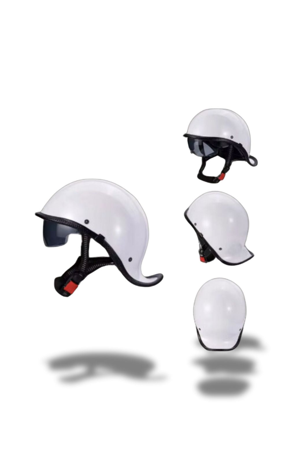 Casque HEROBIKER avec lunettes <br> #CUSTOM #VINTAGE