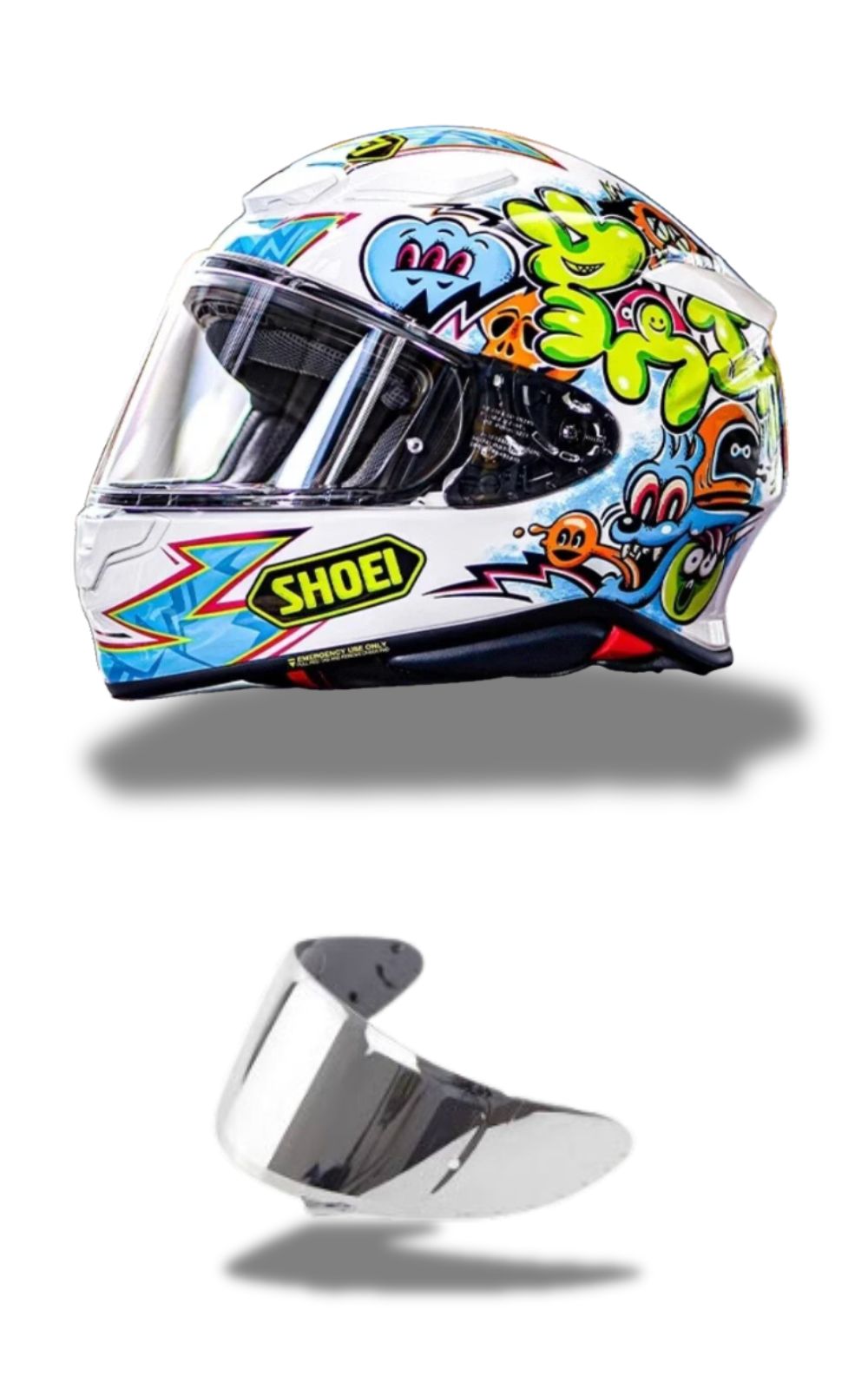 Casque moto intégral Casque Shoei Z8 RF-1400 MURAL et une visière