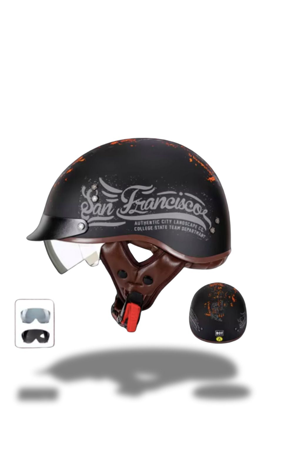 Casque FO2 vintage avec lunettes <br> #VINTAGE #CUSTOM