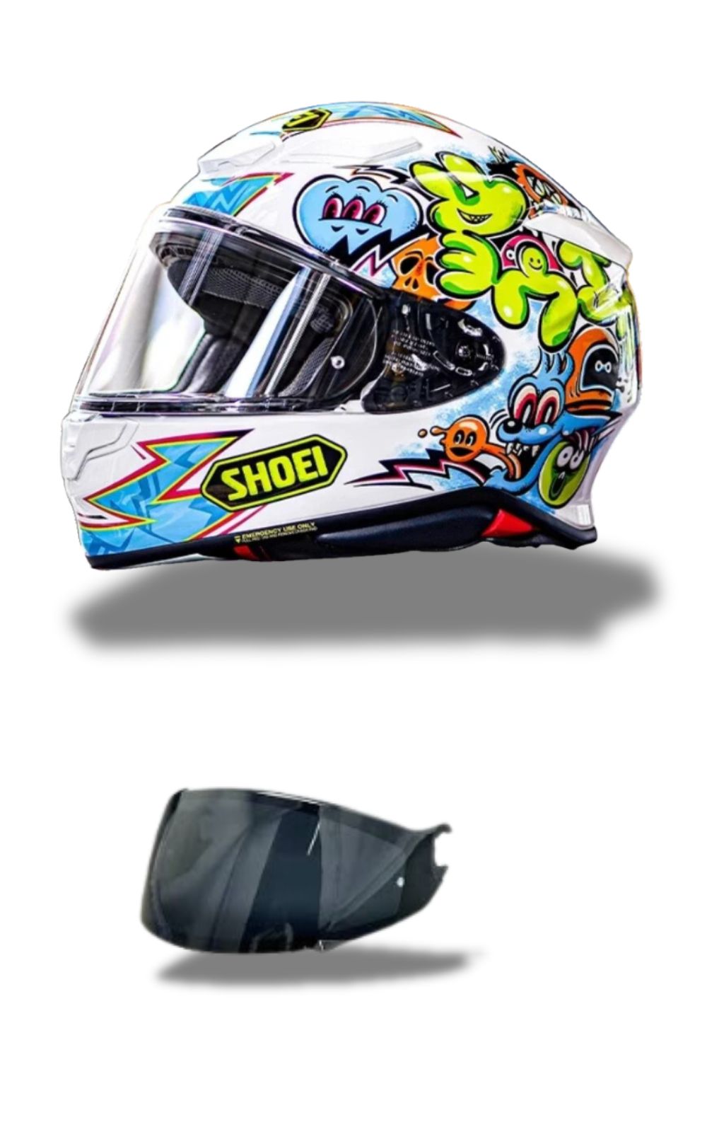 Casque moto intégral Casque Shoei Z8 RF-1400 MURAL et une visière
