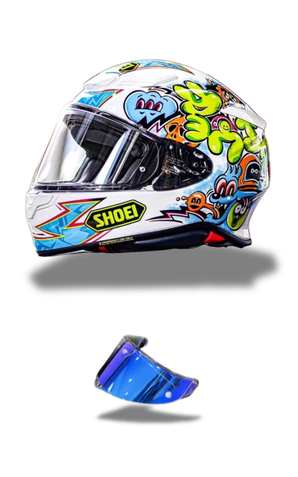 Casque moto intégral Casque Shoei Z8 RF-1400 MURAL et une visière