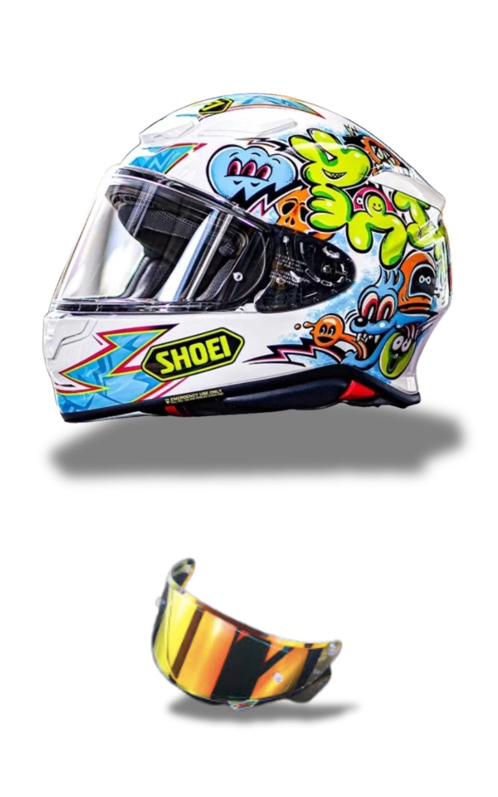 Casque moto intégral Casque Shoei Z8 RF-1400 MURAL et une visière