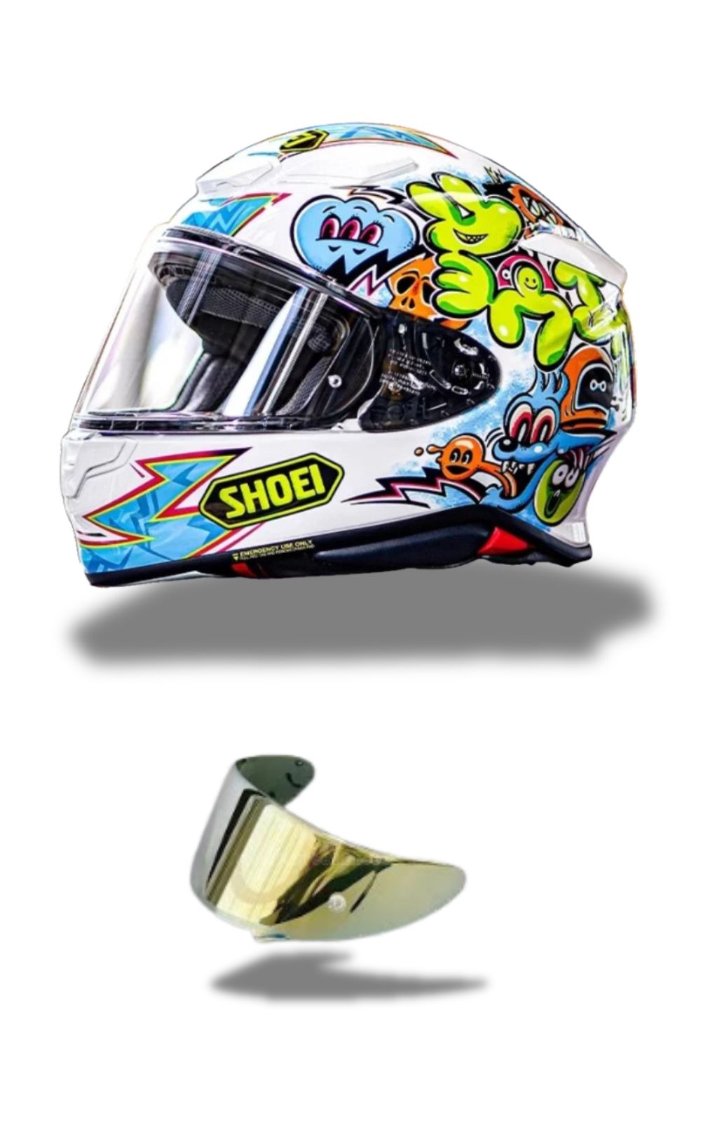 Casque moto intégral Casque Shoei Z8 RF-1400 MURAL et une visière