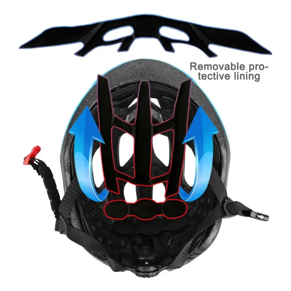 Casque velo RNOX en EPS avec lunettes