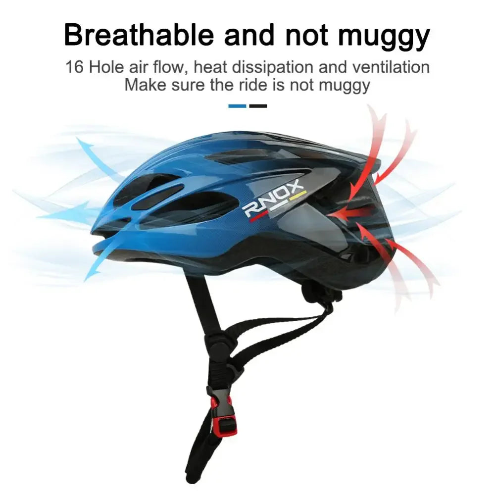 Casque velo RNOX en EPS avec lunettes