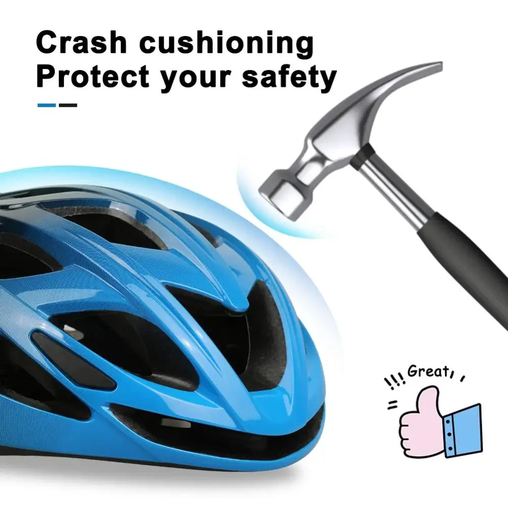 Casque velo RNOX en EPS avec lunettes