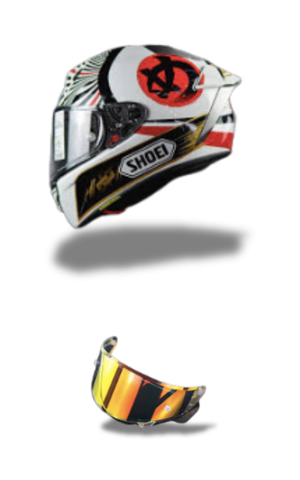 Casque moto intégral Shoei X-15 X-SPR Pro X-Moteegi 2022 et une visière