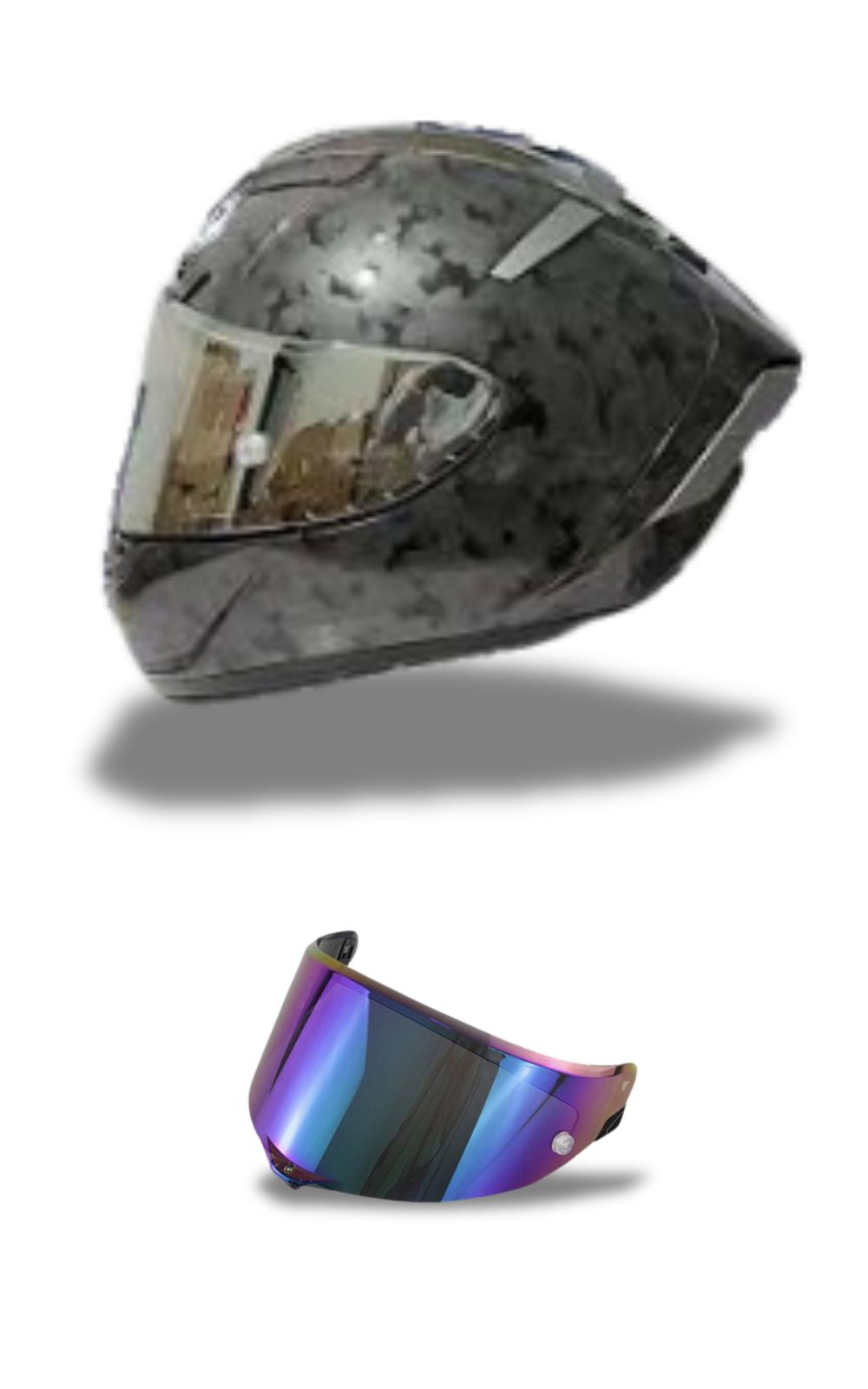 Casque moto intégral Shoei X-Spirit III et une visière