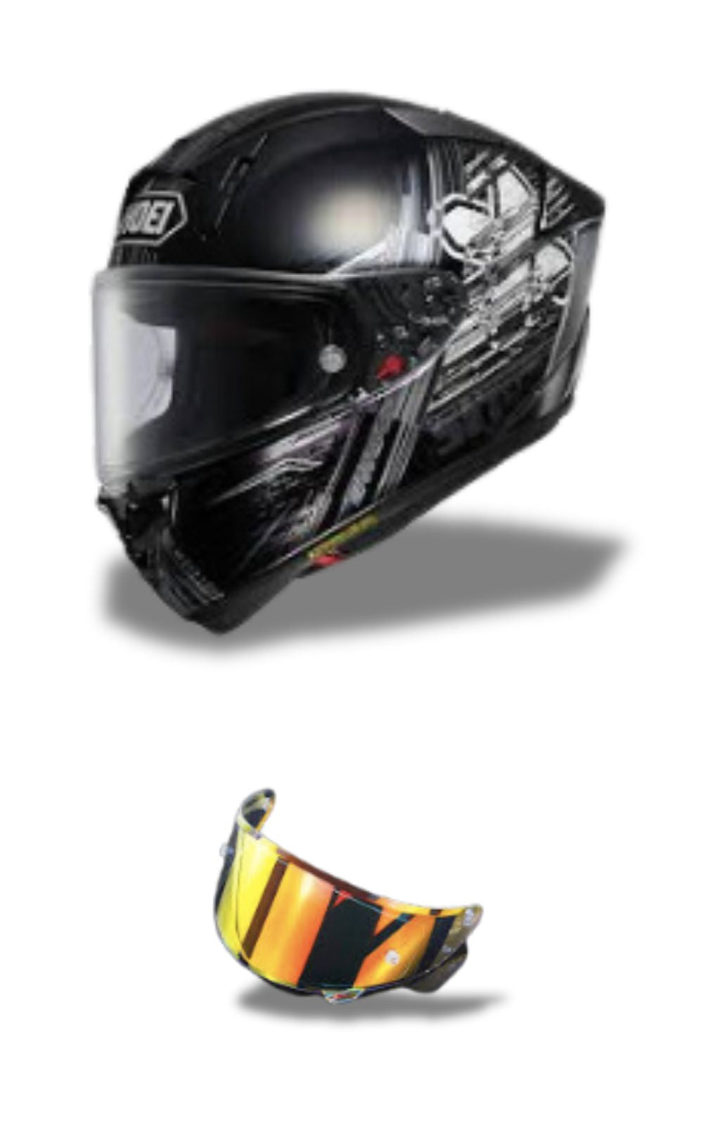 Casque moto intégral Shoei X-15 X-SPR Pro X-Cross et une visière