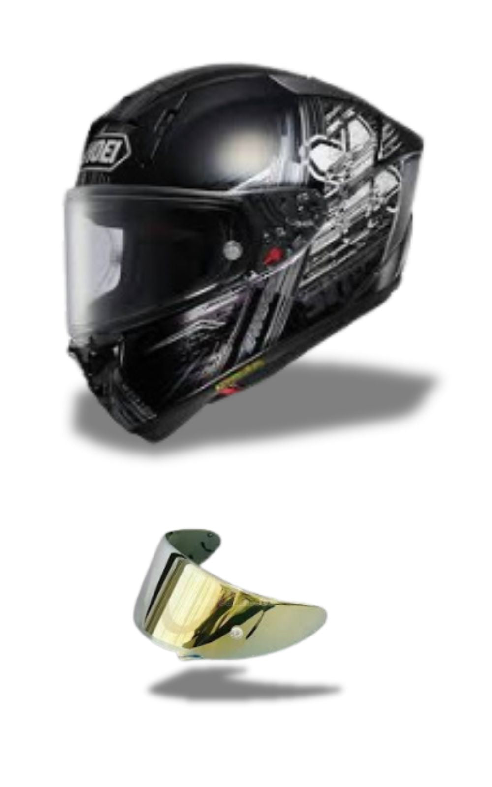 Casque moto intégral Shoei X-15 X-SPR Pro X-Cross et une visière