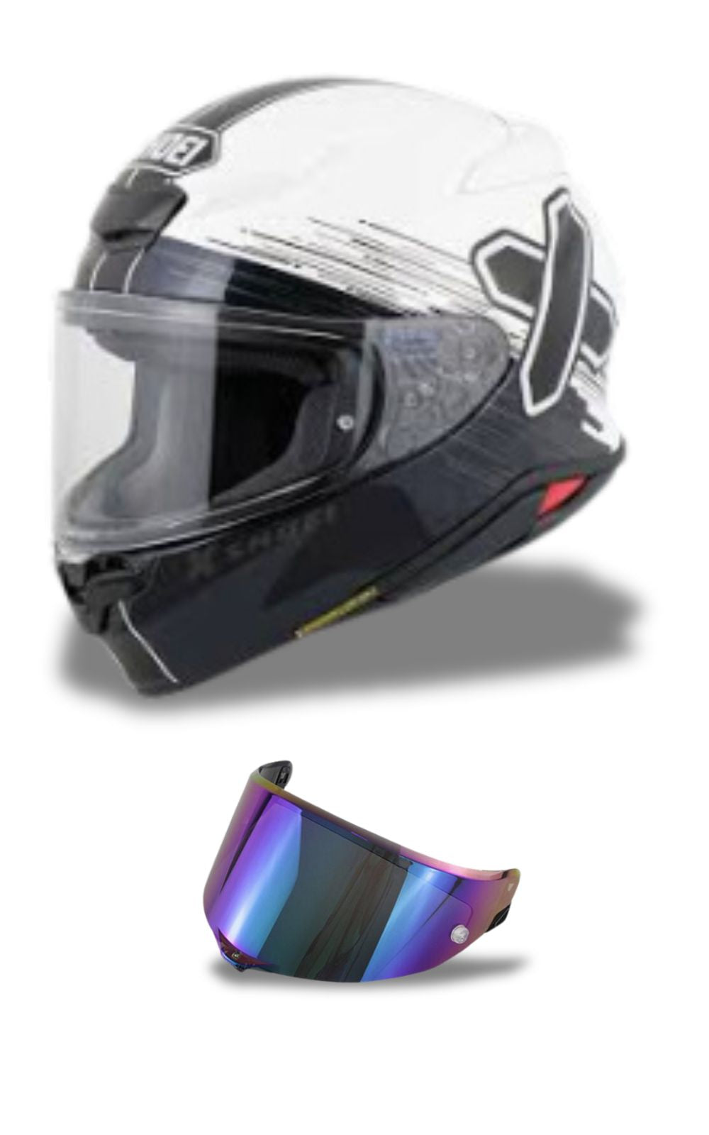 Casque moto intégral Shoei Z8 Cross X et une visière