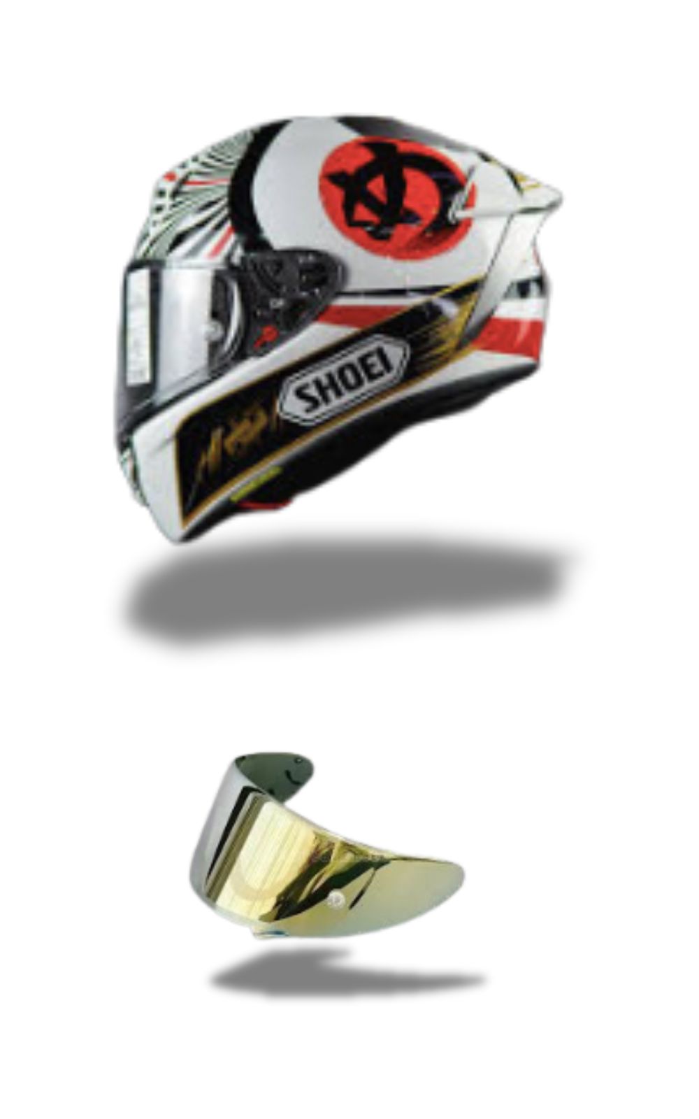 Casque moto intégral Shoei X-15 X-SPR Pro X-Moteegi 2022 et une visière