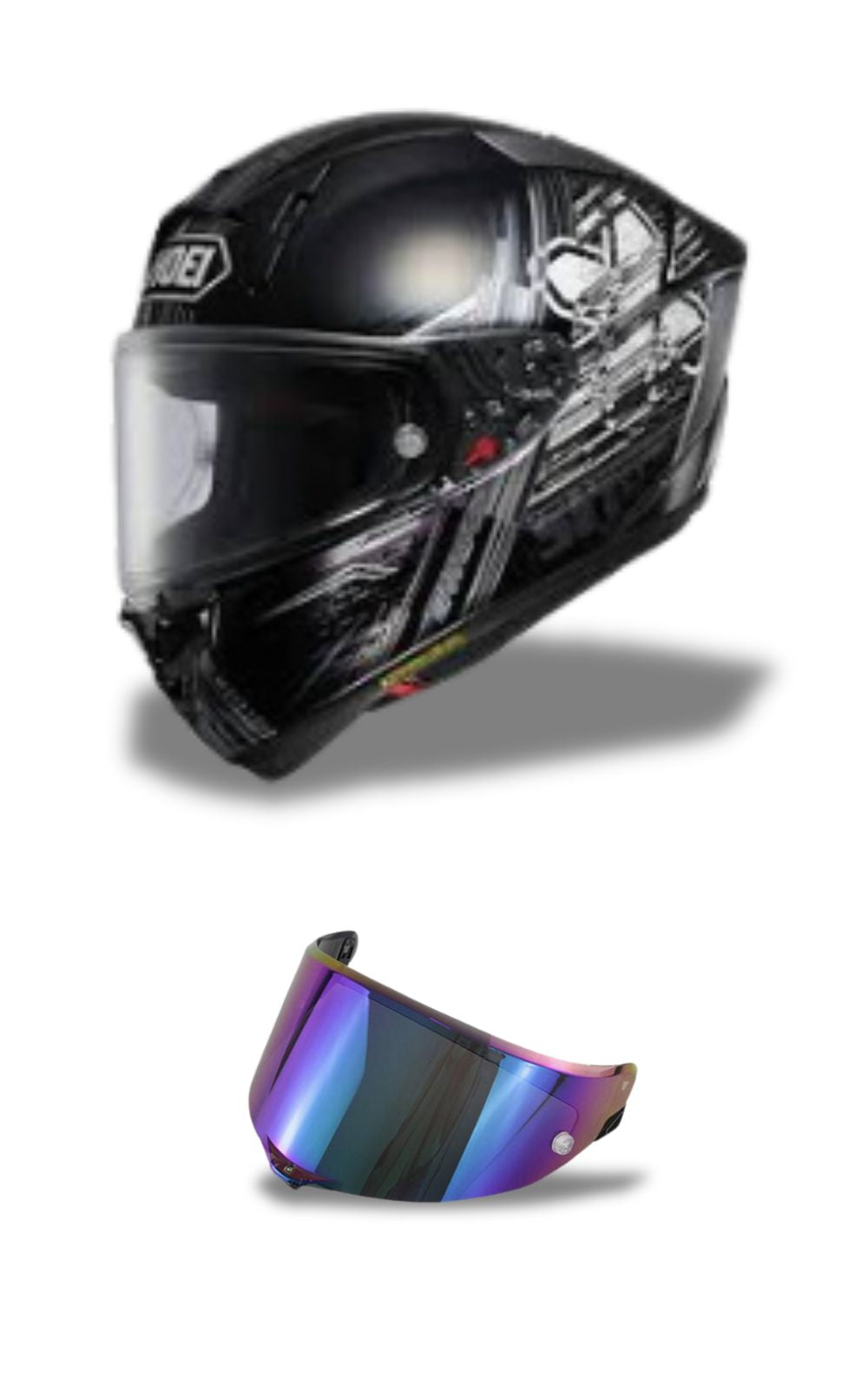 Casque moto intégral Shoei X-15 X-SPR Pro X-Cross et une visière