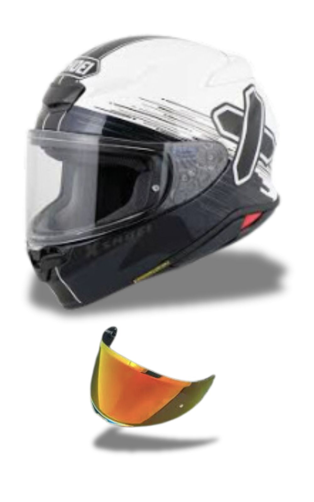 Casque moto intégral Shoei Z8 Cross X et une visière