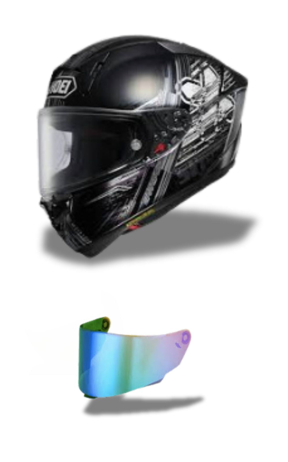 Casque moto intégral Shoei X-15 X-SPR Pro X-Cross et une visière