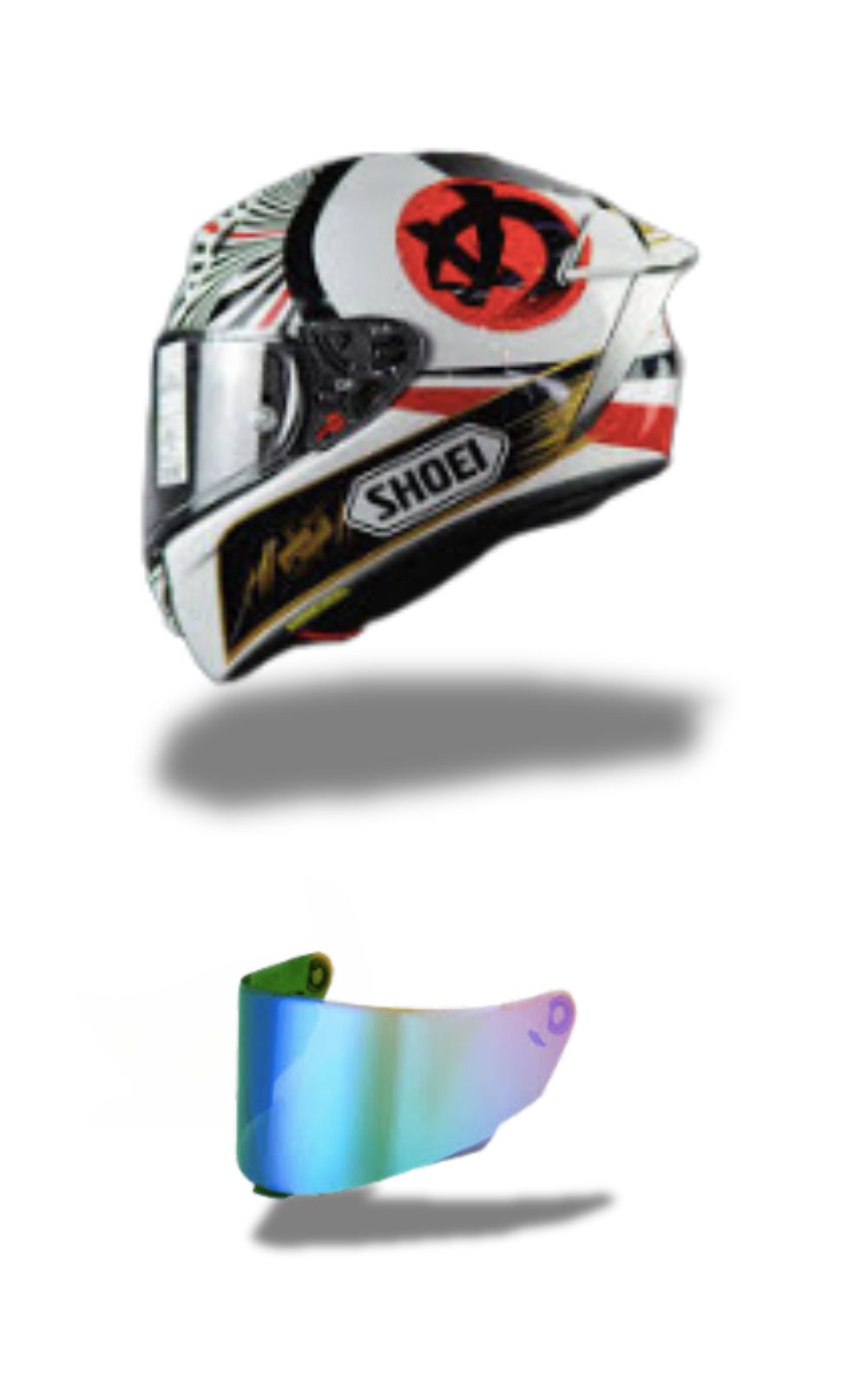 Casque moto intégral Shoei X-15 X-SPR Pro X-Moteegi 2022 et une visière