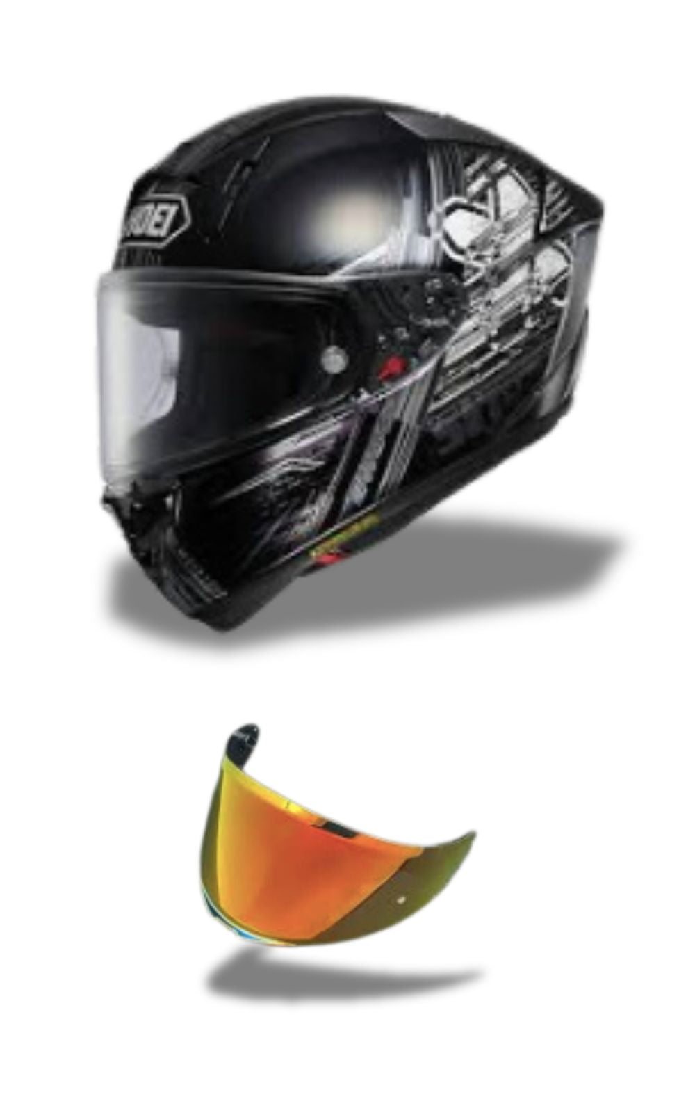 Casque moto intégral Shoei X-15 X-SPR Pro X-Cross et une visière