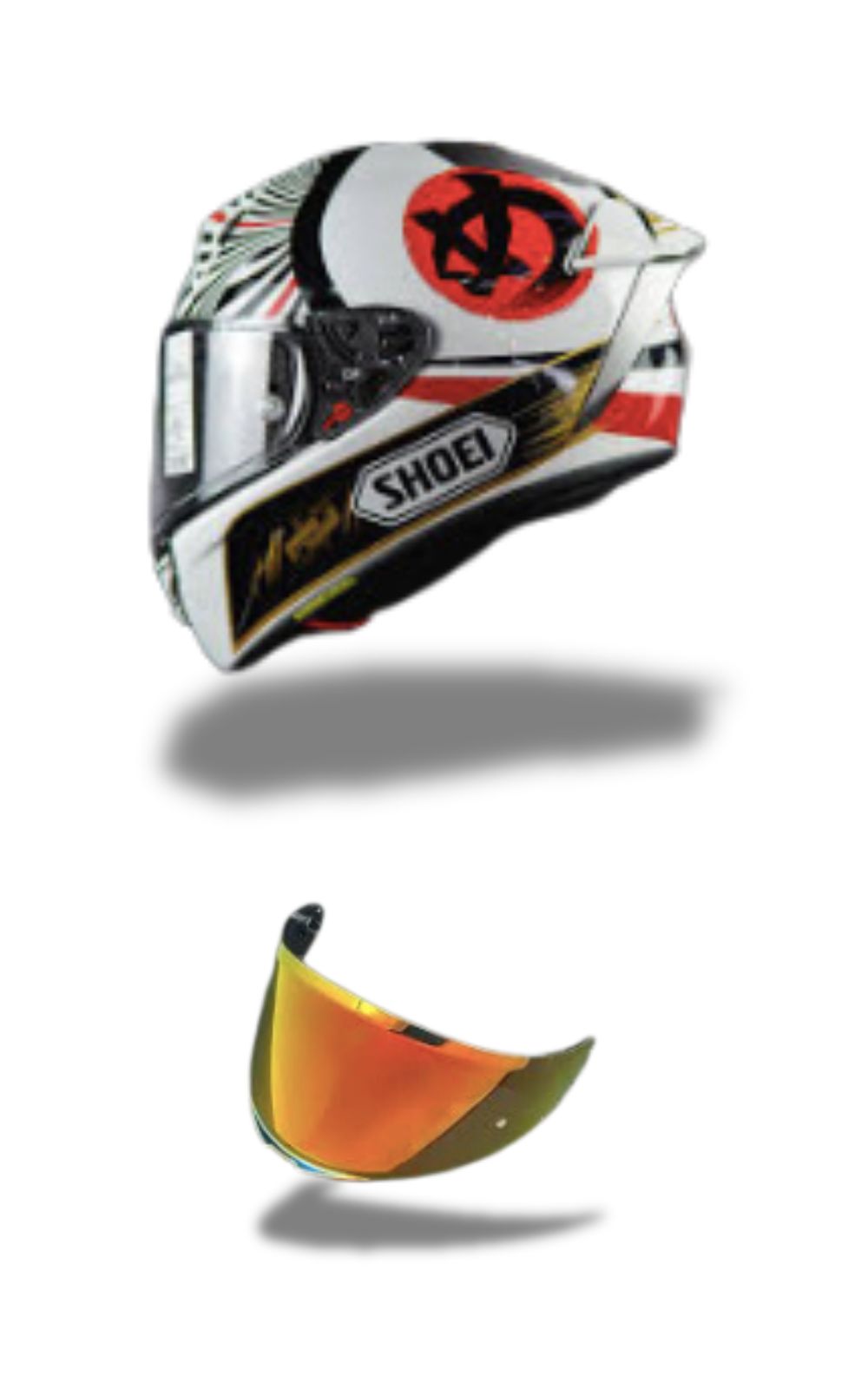 Casque moto intégral Shoei X-15 X-SPR Pro X-Moteegi 2022 et une visière