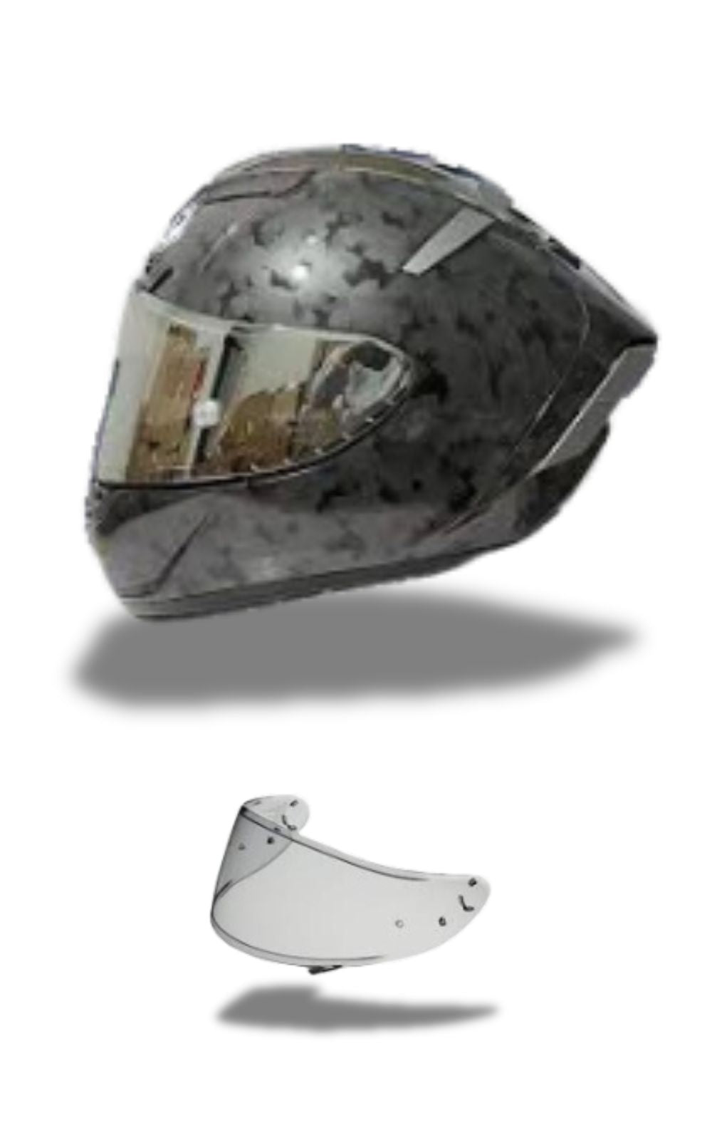 Casque moto intégral Shoei X-Spirit III et une visière