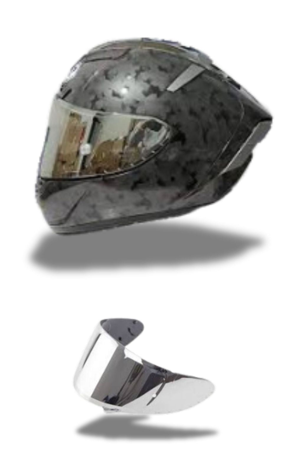 Casque moto intégral Shoei X-Spirit III et une visière