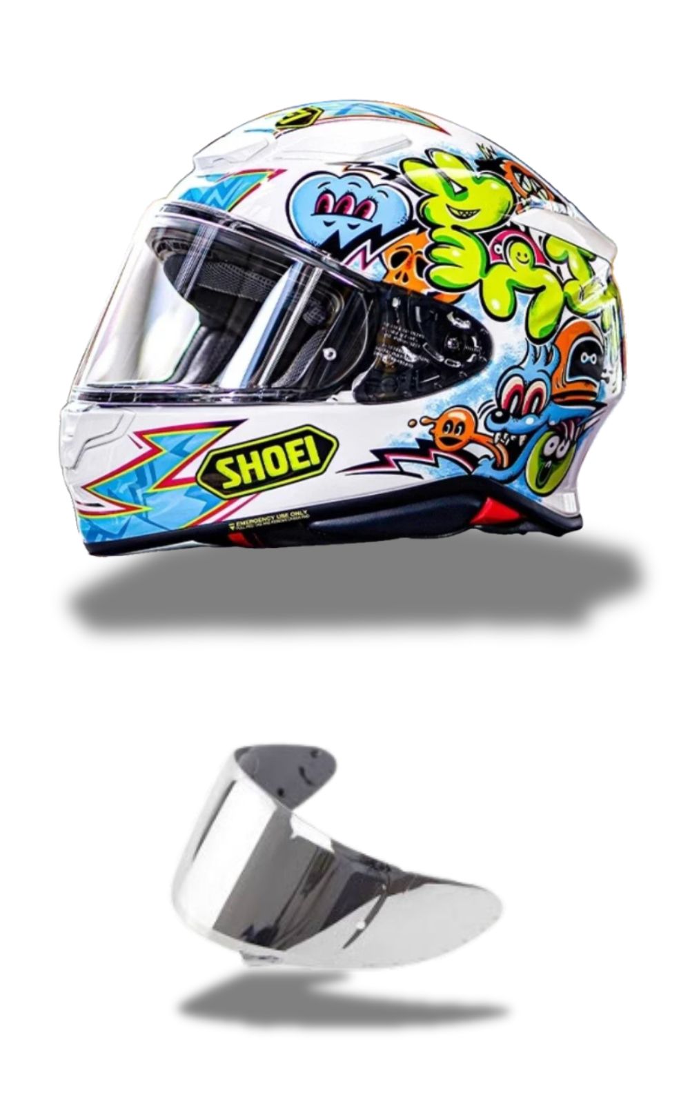 Casque moto intégral Casque Shoei Z8 RF-1400 MURAL et une visière 