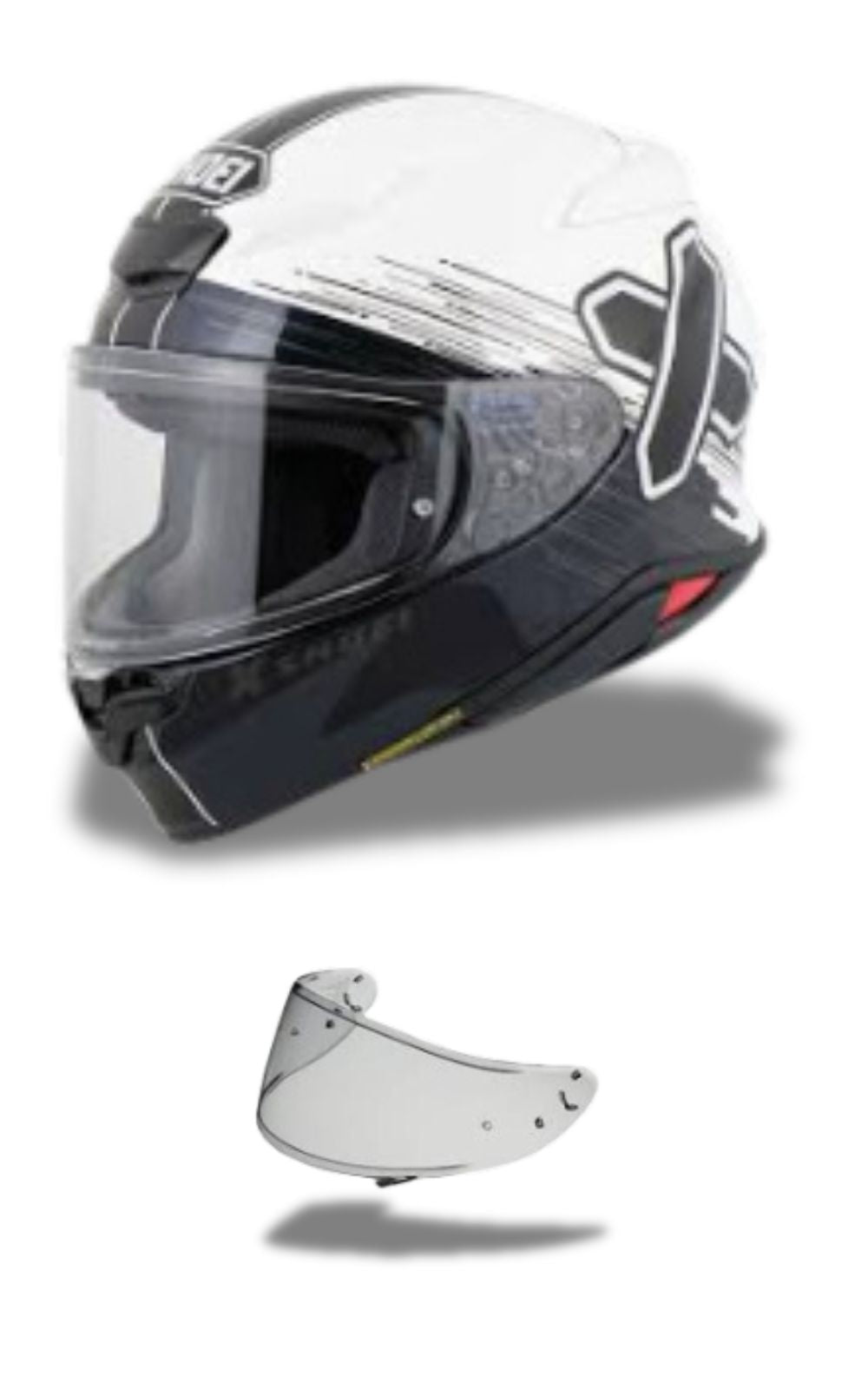 Casque moto intégral Shoei Z8 Cross X et une visière