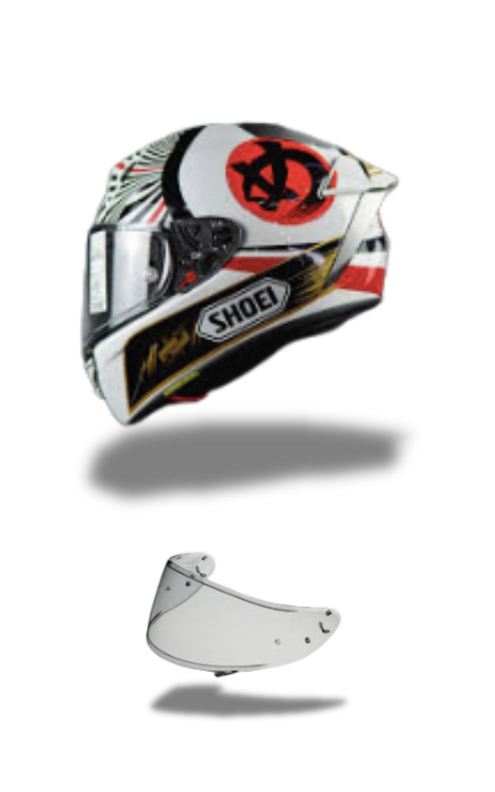 Casque moto intégral Shoei X-15 X-SPR Pro X-Moteegi 2022 et une visière