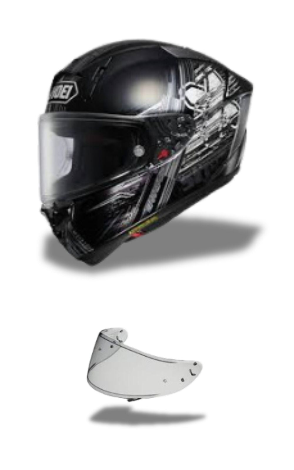 Casque moto intégral Shoei X-15 X-SPR Pro X-Cross et une visière