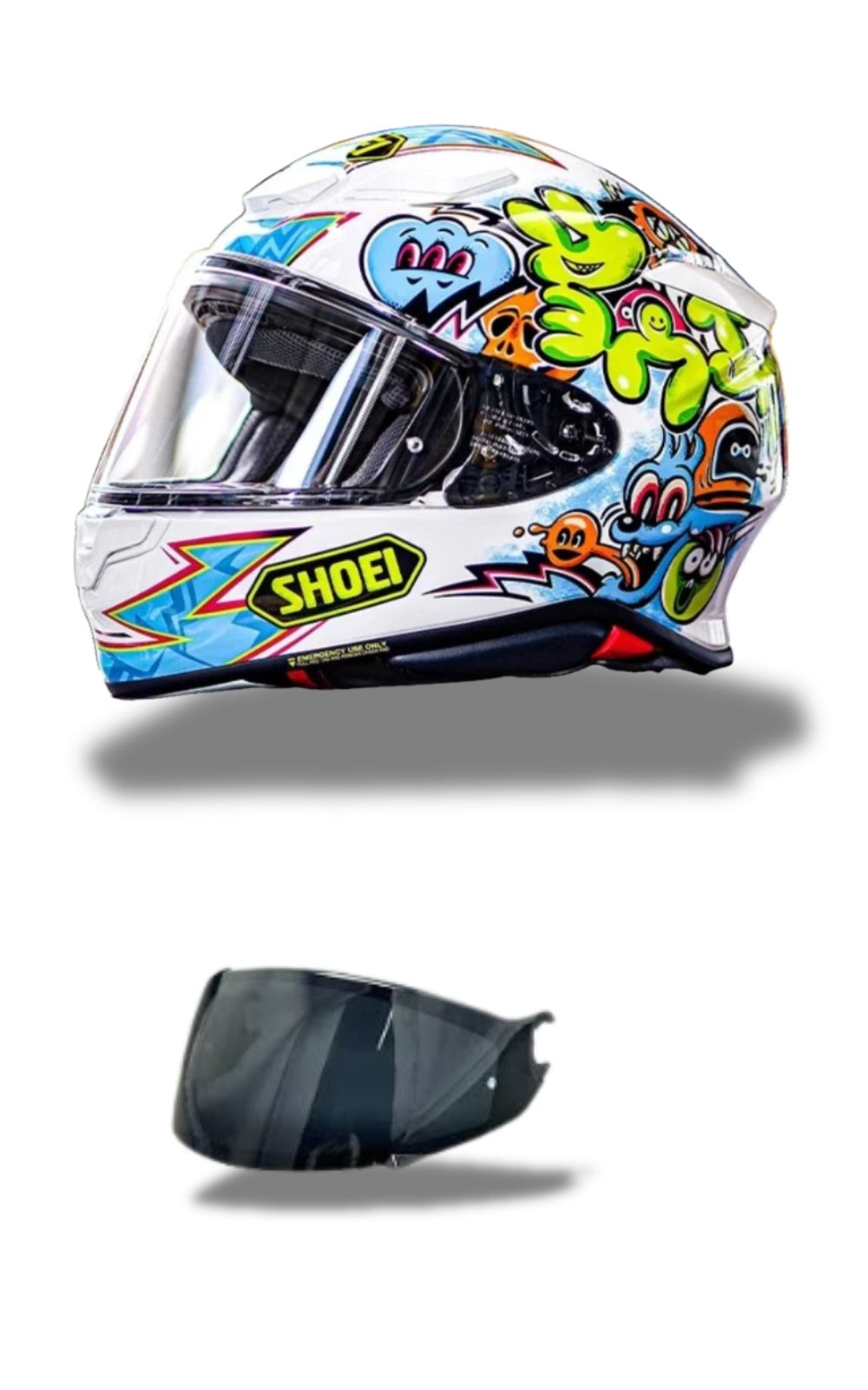 Casque moto intégral Casque Shoei Z8 RF-1400 MURAL et une visière 