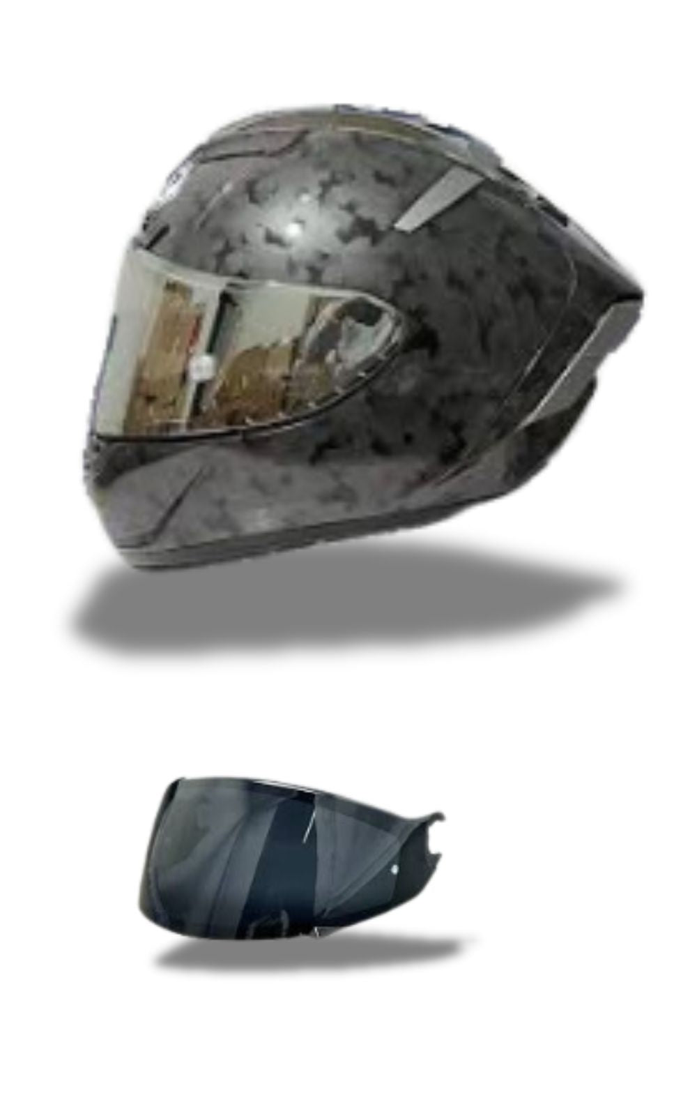 Casque moto intégral Shoei X-Spirit III et une visière