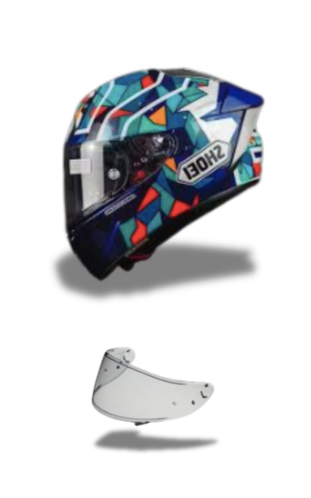 Casque moto intégral Shoei X-15 X-SPR Pro X Barcelona et une visière