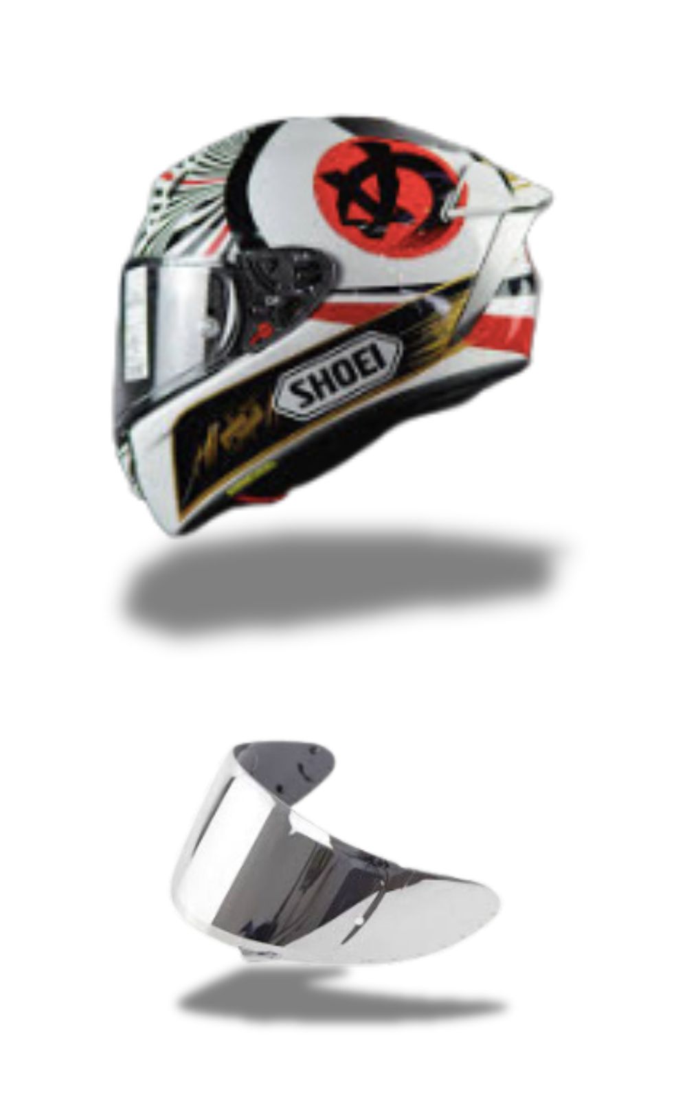 Casque moto intégral Shoei X-15 X-SPR Pro X-Moteegi 2022 et une visière