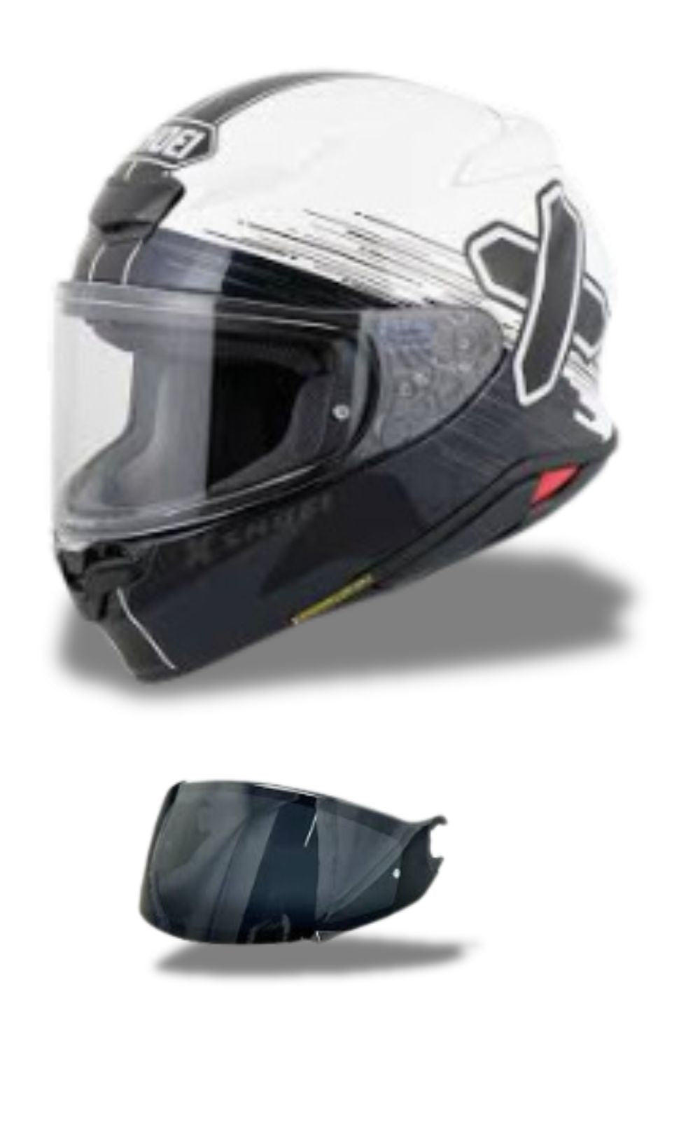 Casque moto intégral Shoei Z8 Cross X et une visière