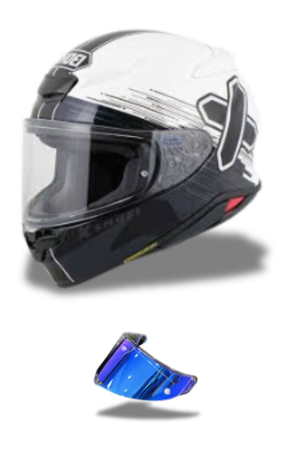 Casque moto intégral Shoei Z8 Cross X et une visière