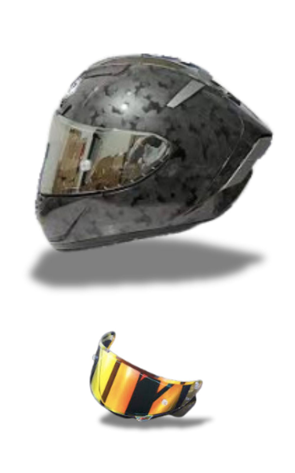 Casque moto intégral Shoei X-Spirit III et une visière