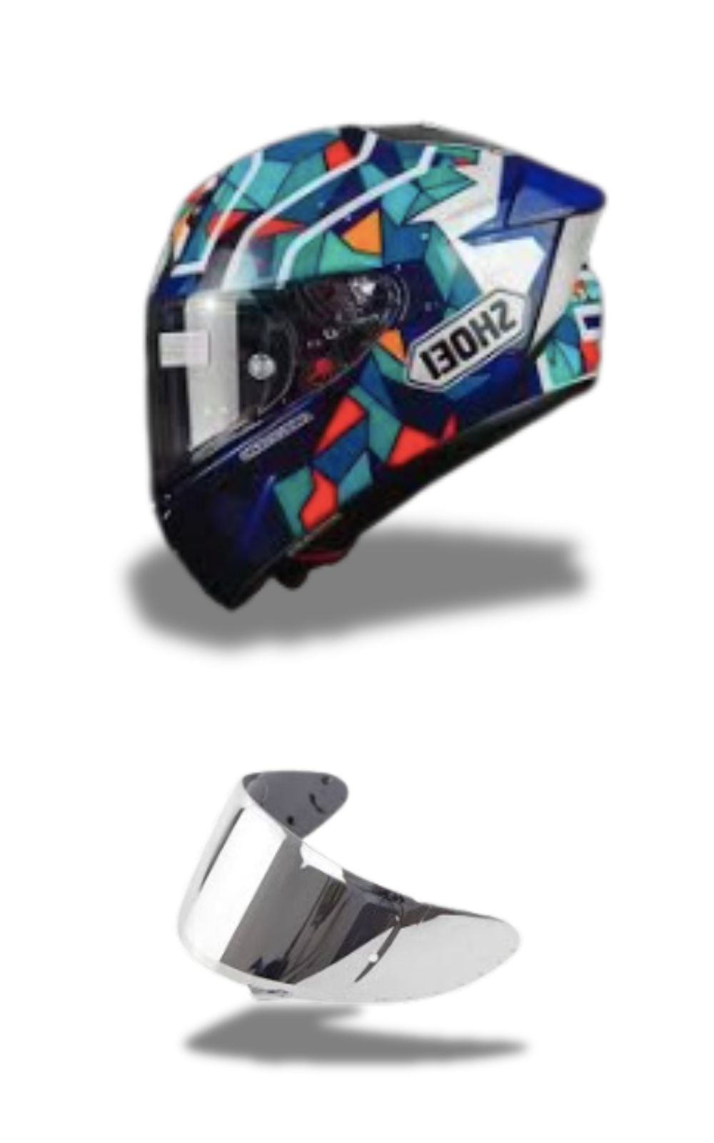 Casque moto intégral Shoei X-15 X-SPR Pro X Barcelona et une visière