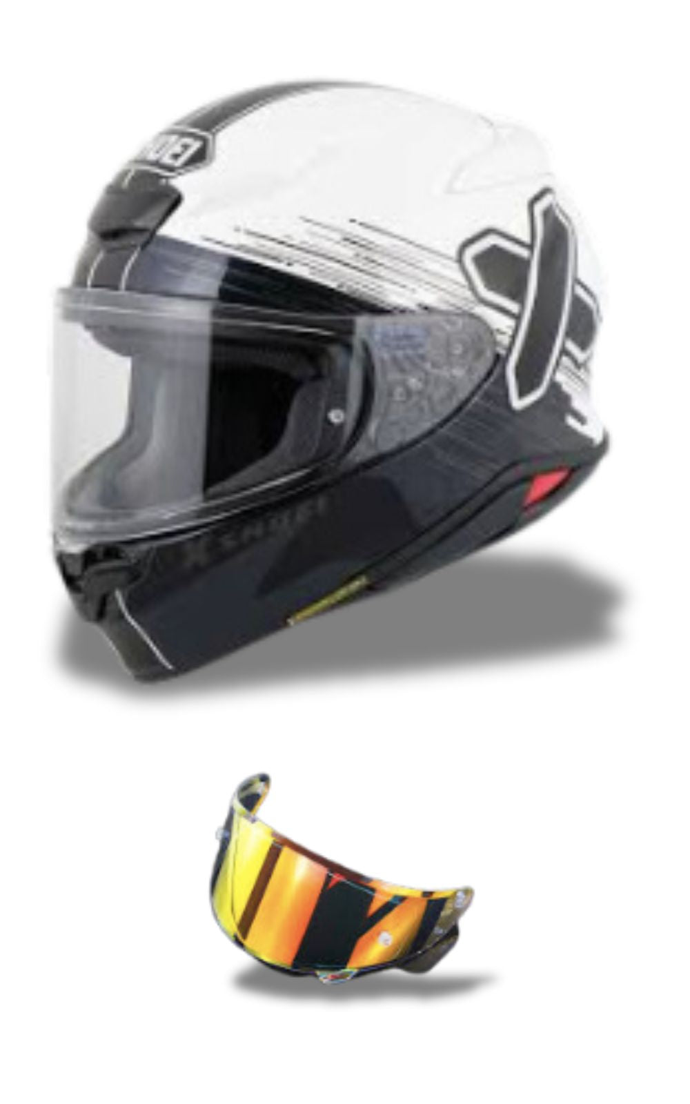 Casque moto intégral Shoei Z8 Cross X et une visière